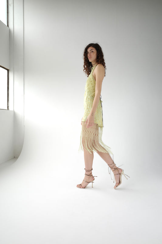 The Demi Couture Piano Shawl Mini Dress- Small