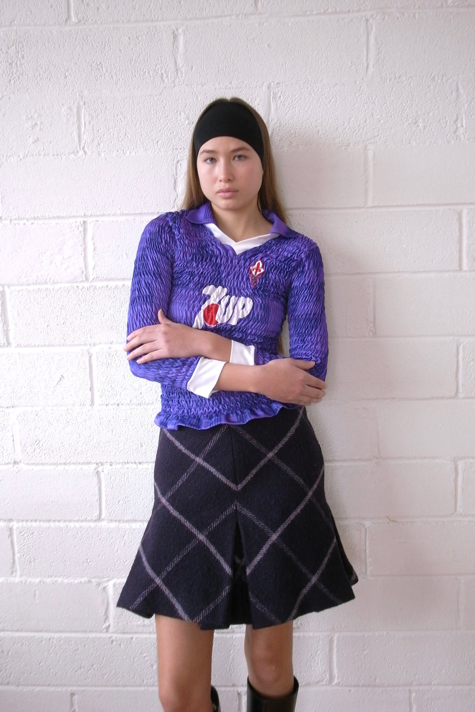 The Reconstituted Military Blanket Pleated Skirt