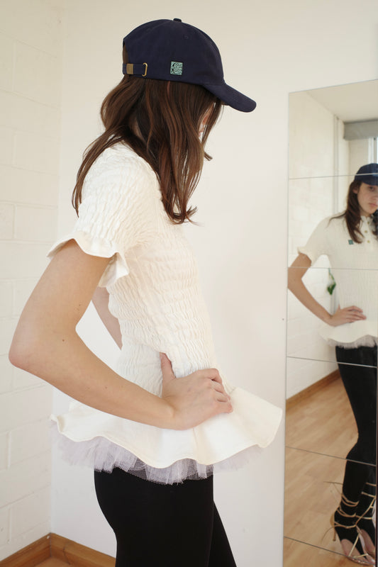 The Shirred Henley Tutu Top