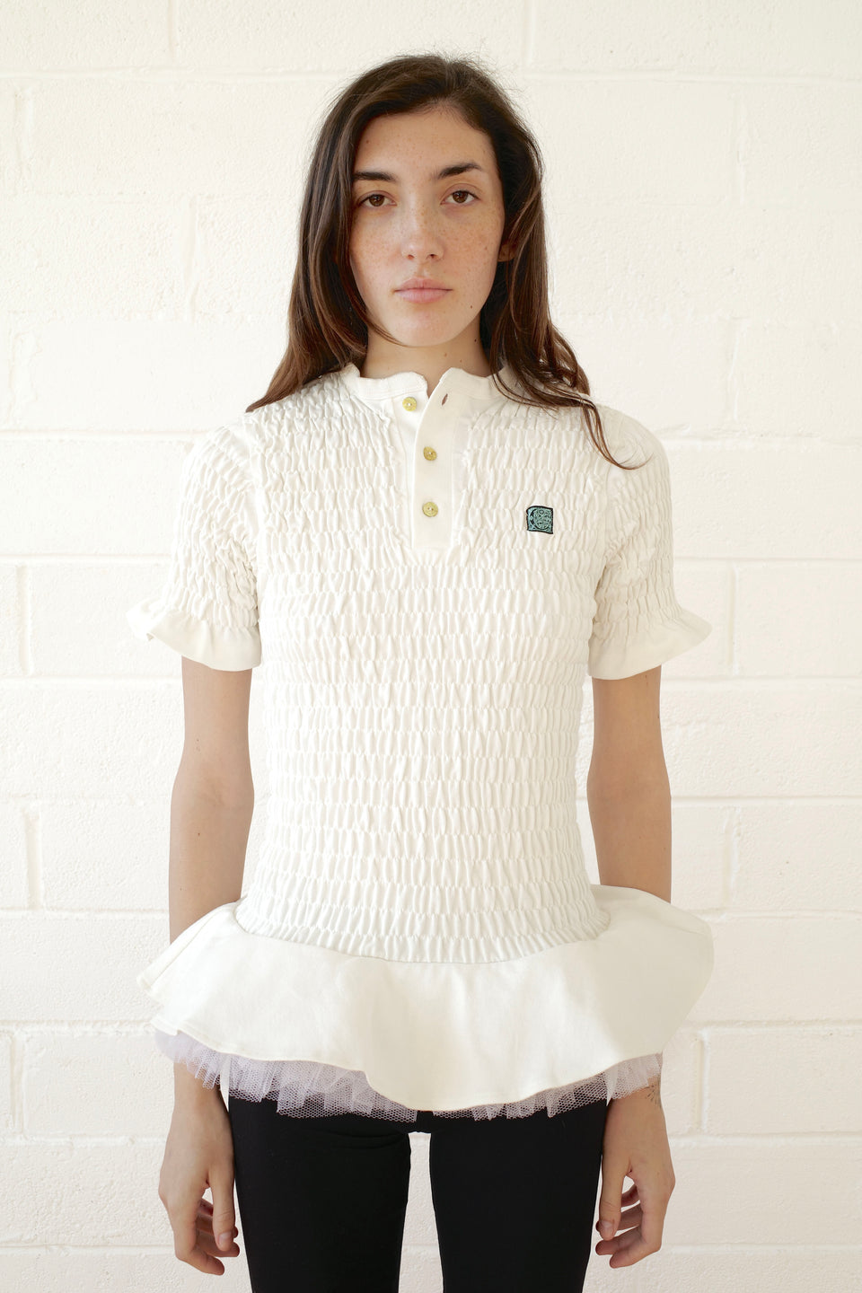 The Shirred Henley Tutu Top