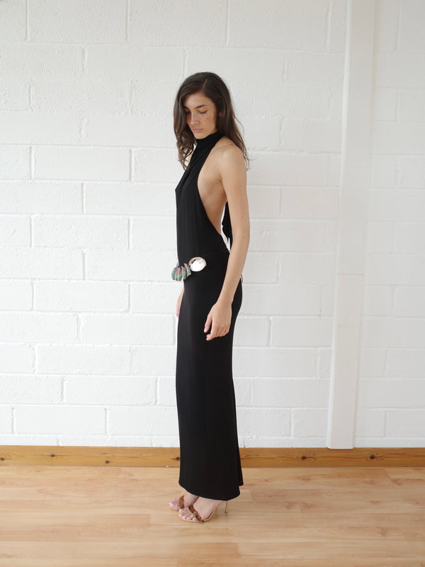 The Abalone Shell Belt Maxi Dress