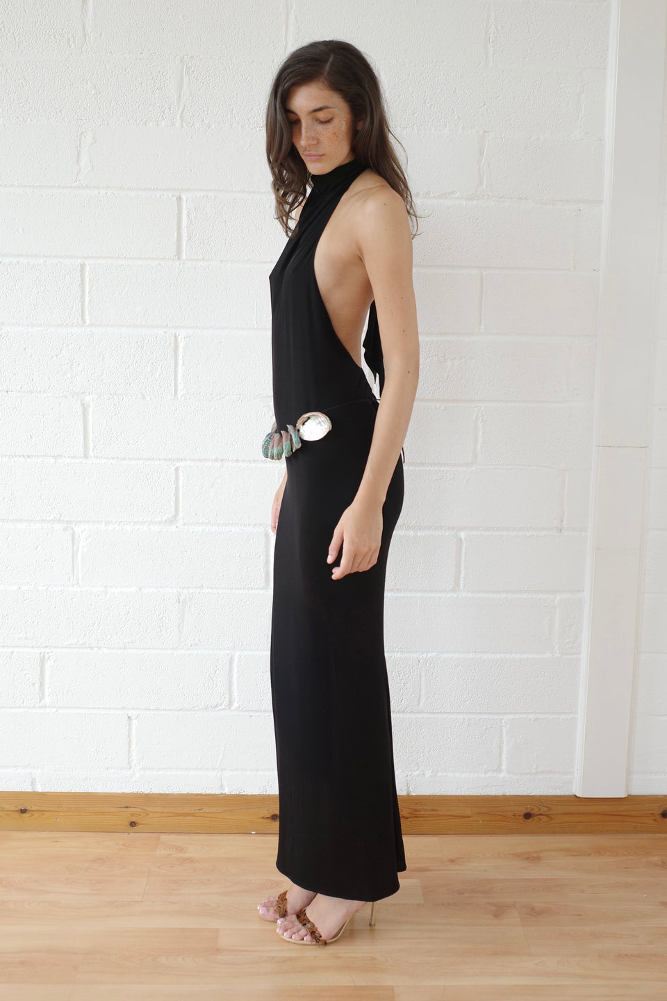 The Abalone Shell Belt Maxi Dress