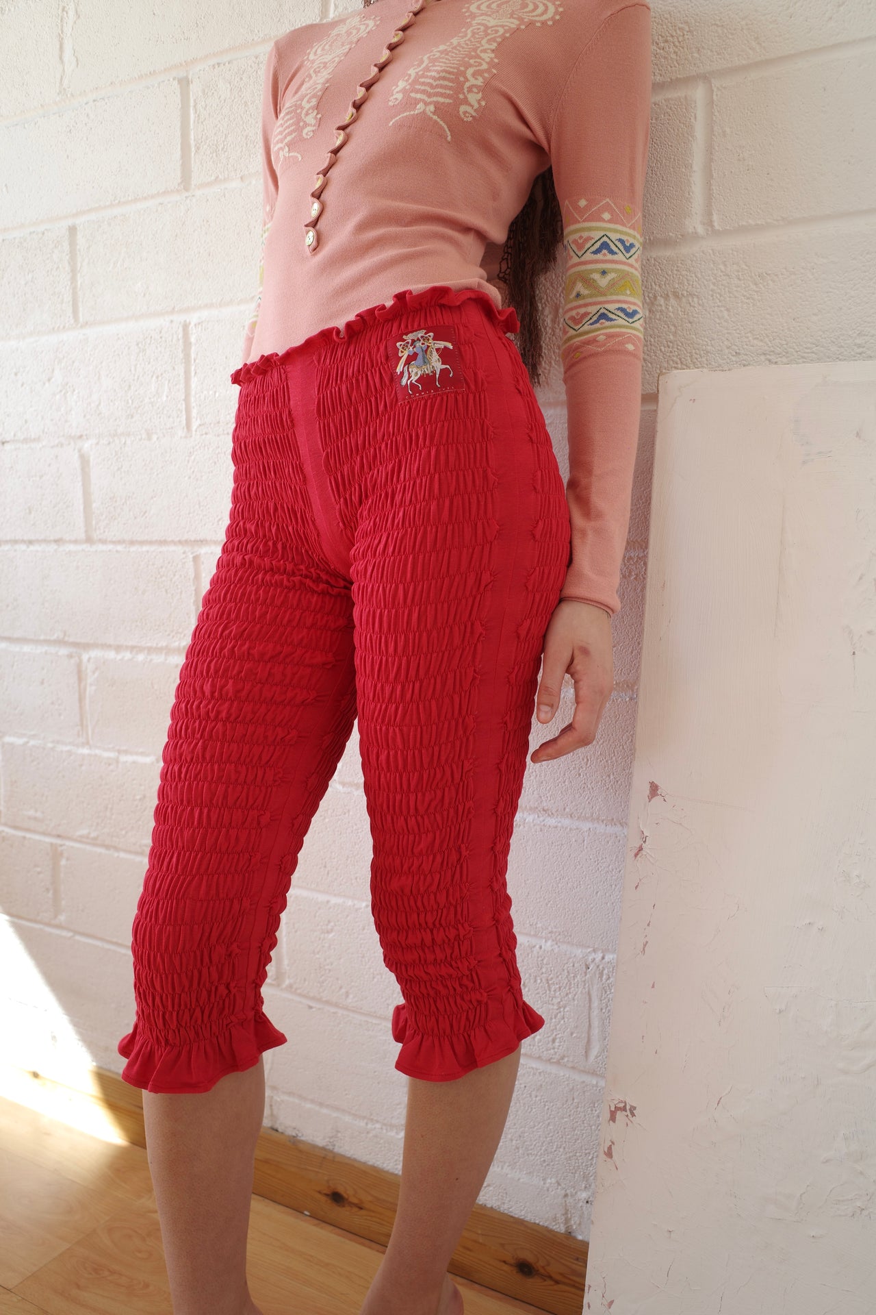 The Shirred Capri Trouser