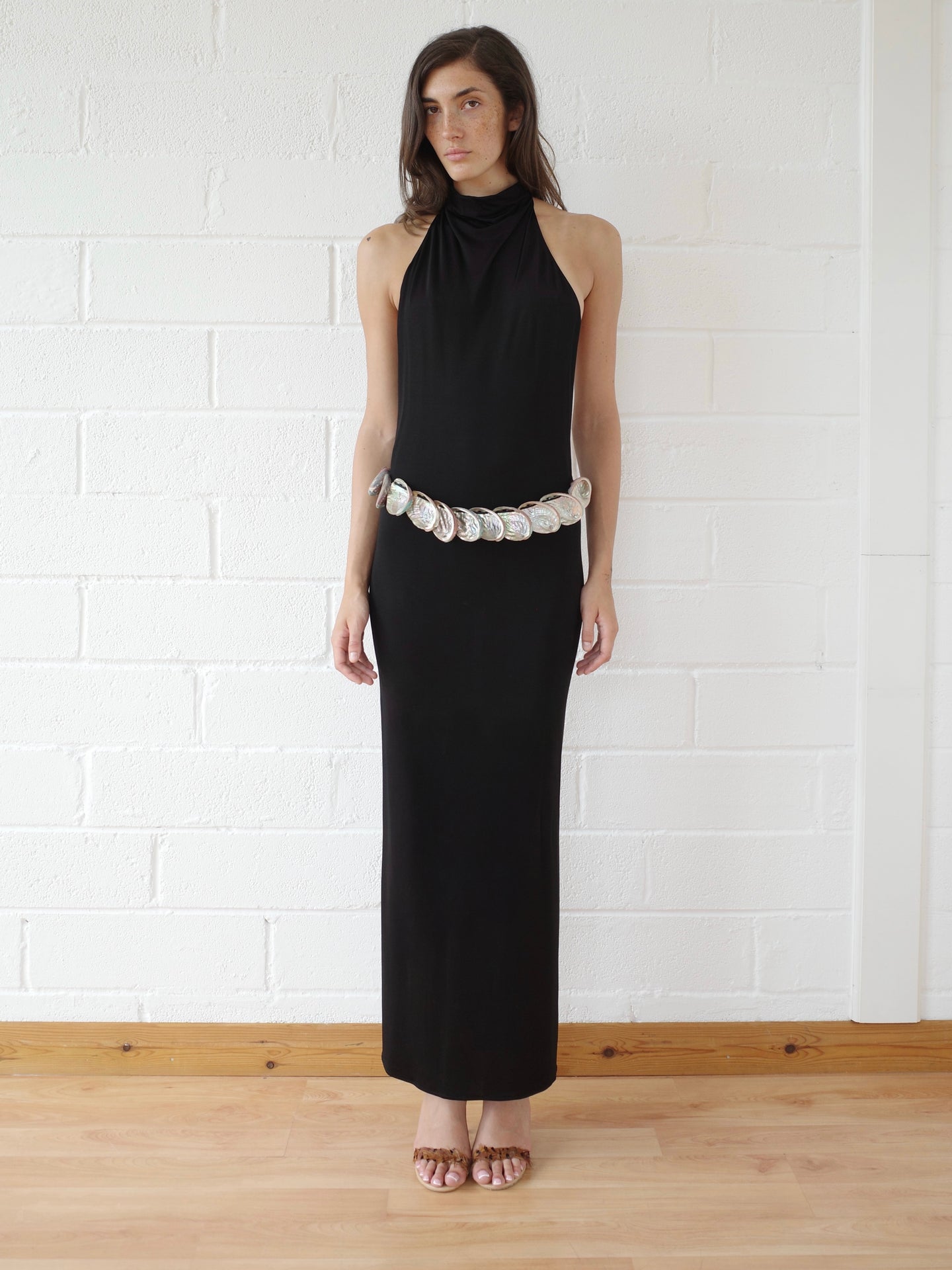 The Abalone Shell Belt Maxi Dress