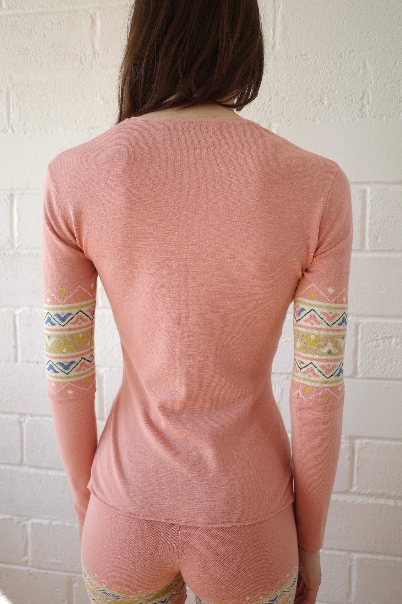 The Knit Henley- Salmon