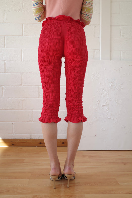 The Shirred Capri Trouser