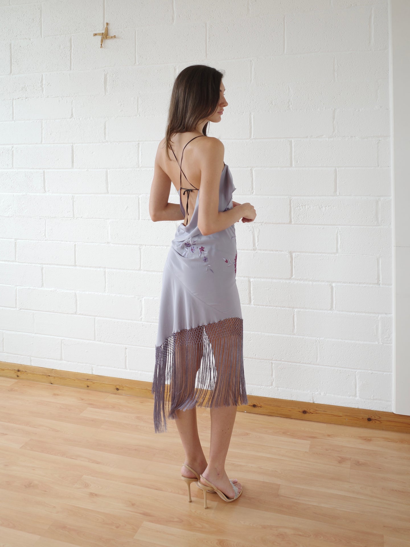 The Piano Shawl Mini Dress - Purple